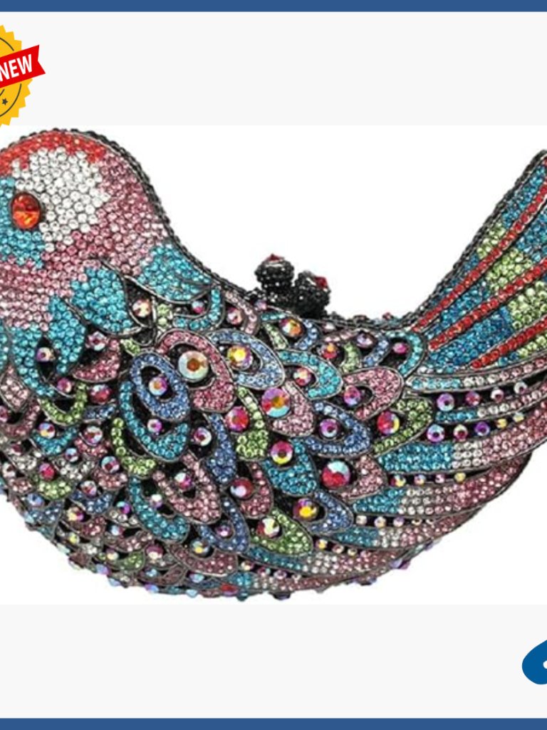Mini Crystal Evening Clutch With Detachable Straps For Wedding Prom